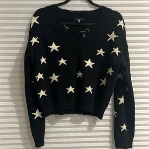 Cropped star sweater